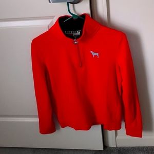 Pink VS 1/2 zip crewneck